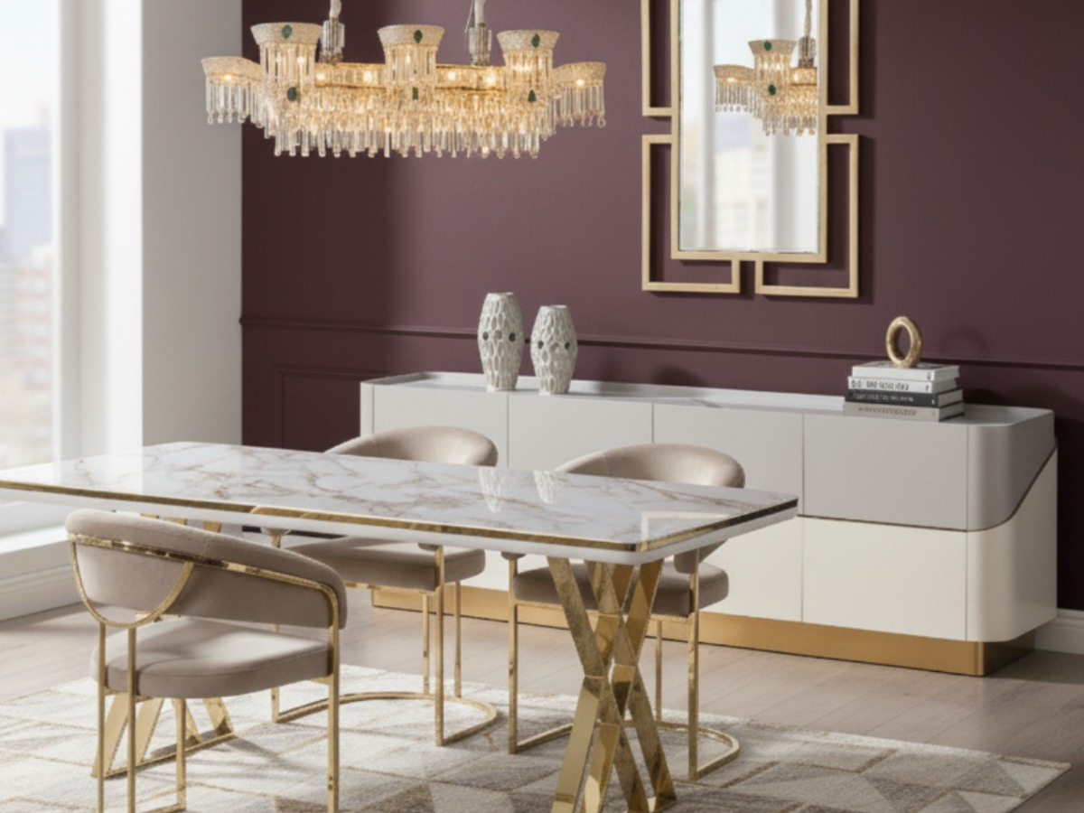 Torino Esszimmer Set Gold