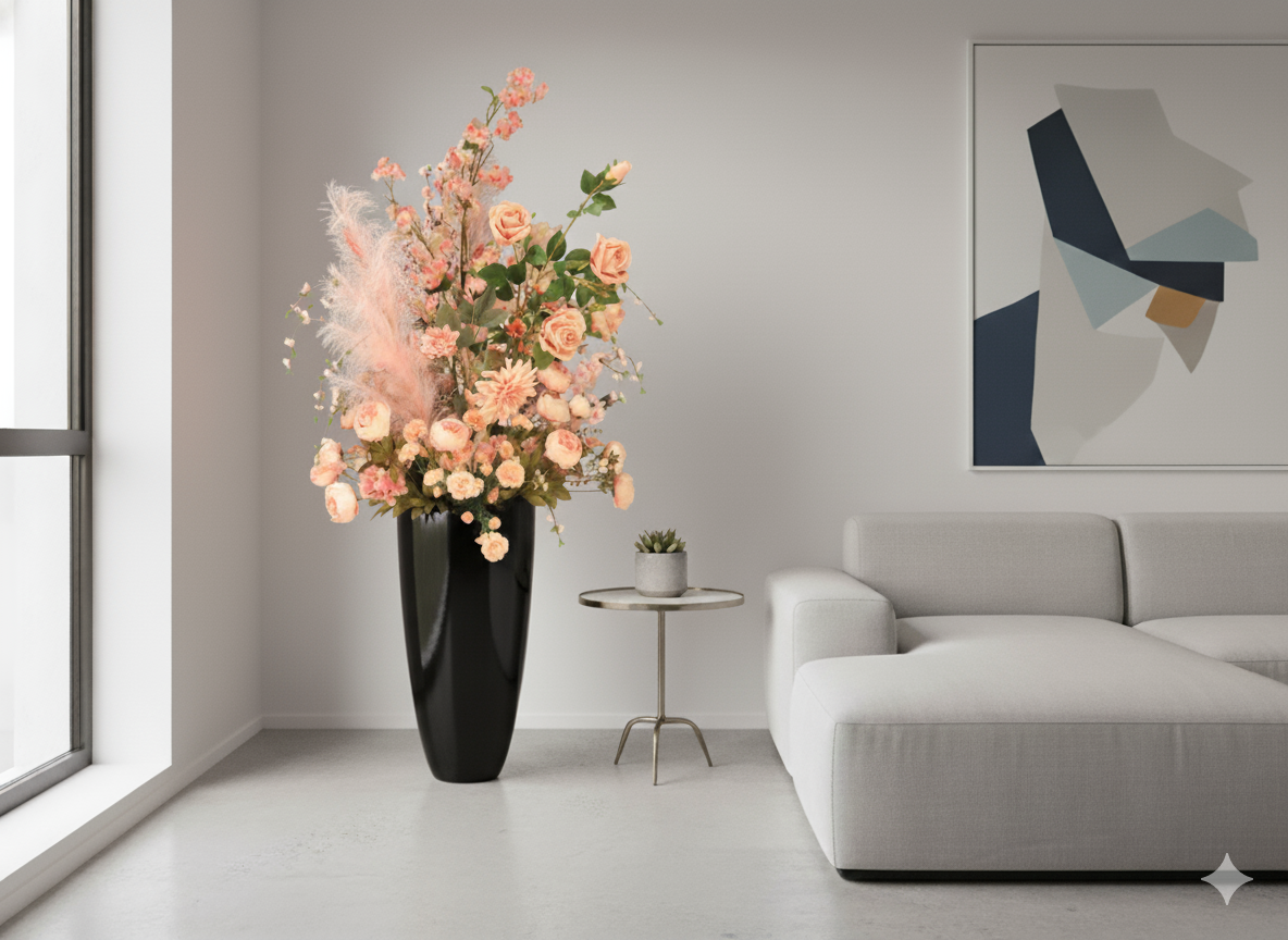 808021 Vase mit Rosen