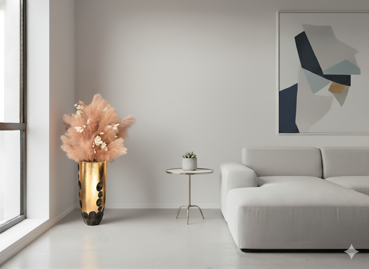 Vase mit Pampasgras & Orchidee