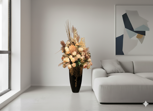 Bunte Blumen in Großer Vase