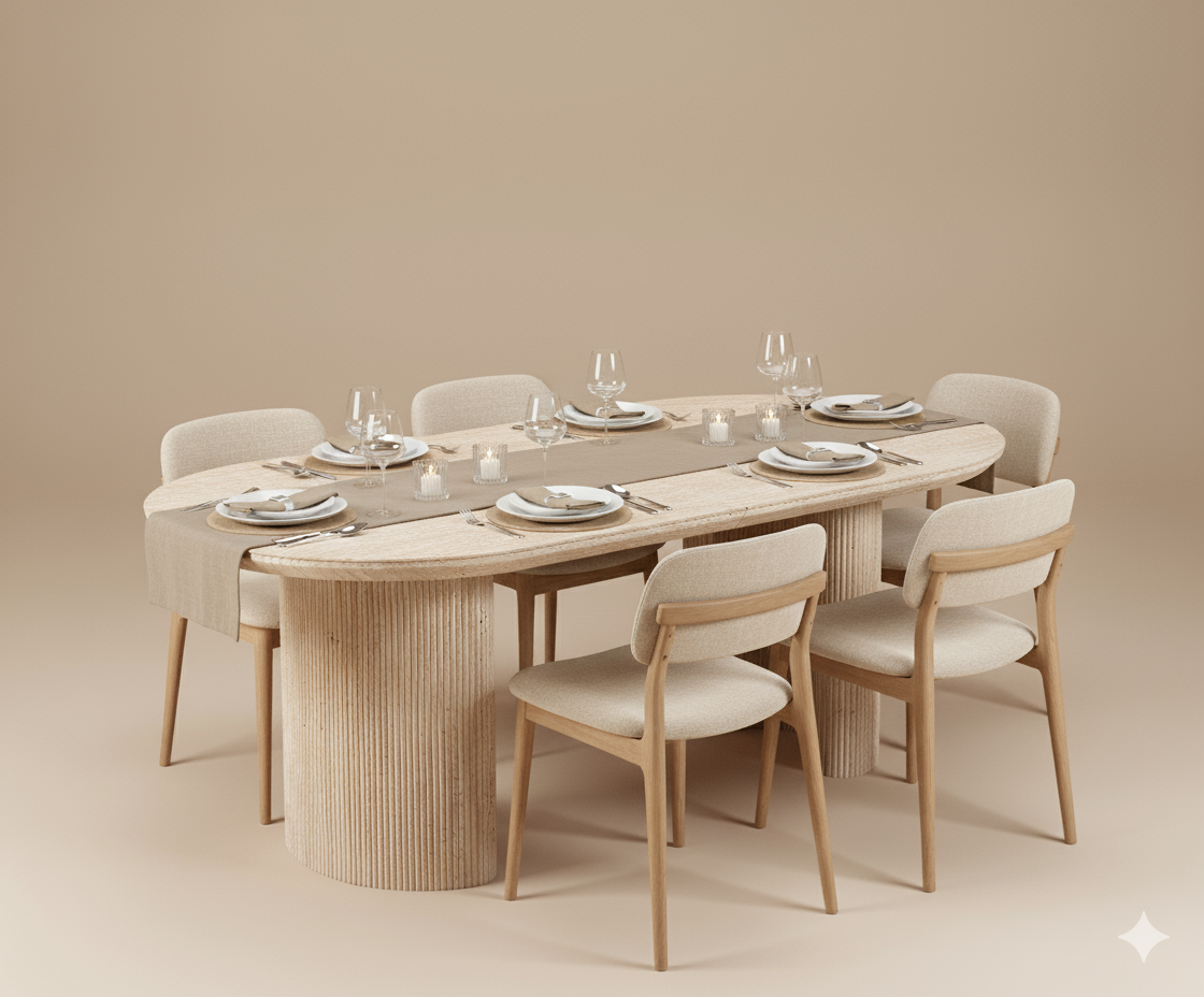 Vetrostone Esstisch Oval Ausziehbar