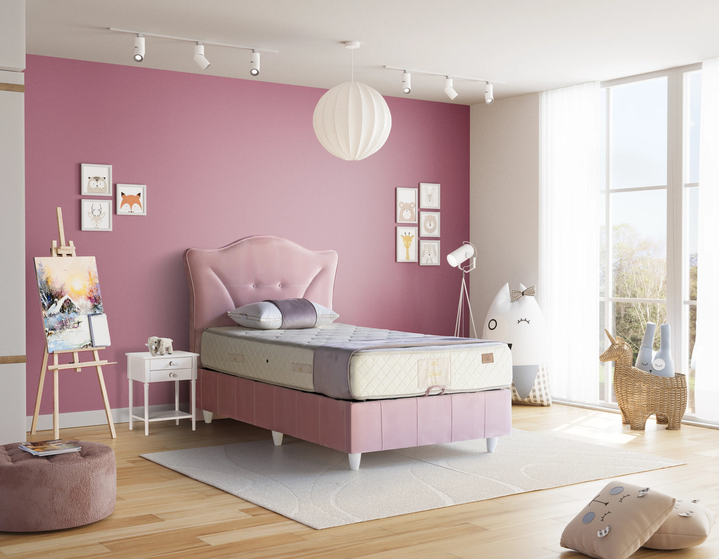 Kinderbett Love – Charmantes Stepp-Design & Orthopädische Matratze
