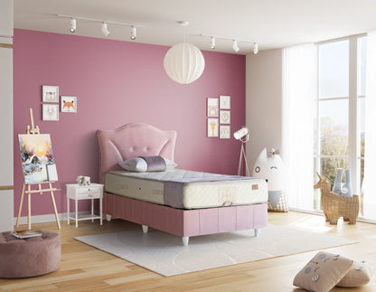 Kinderbett Love – Charmantes Stepp-Design & Orthopädische Matratze