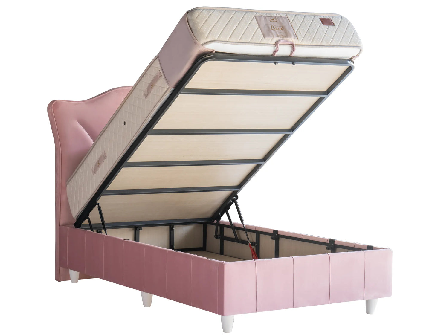 Kinderbett Love – Charmantes Stepp-Design & Orthopädische Matratze