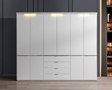 MELİS Kleiderschrank 270cm Weiß/Weiß