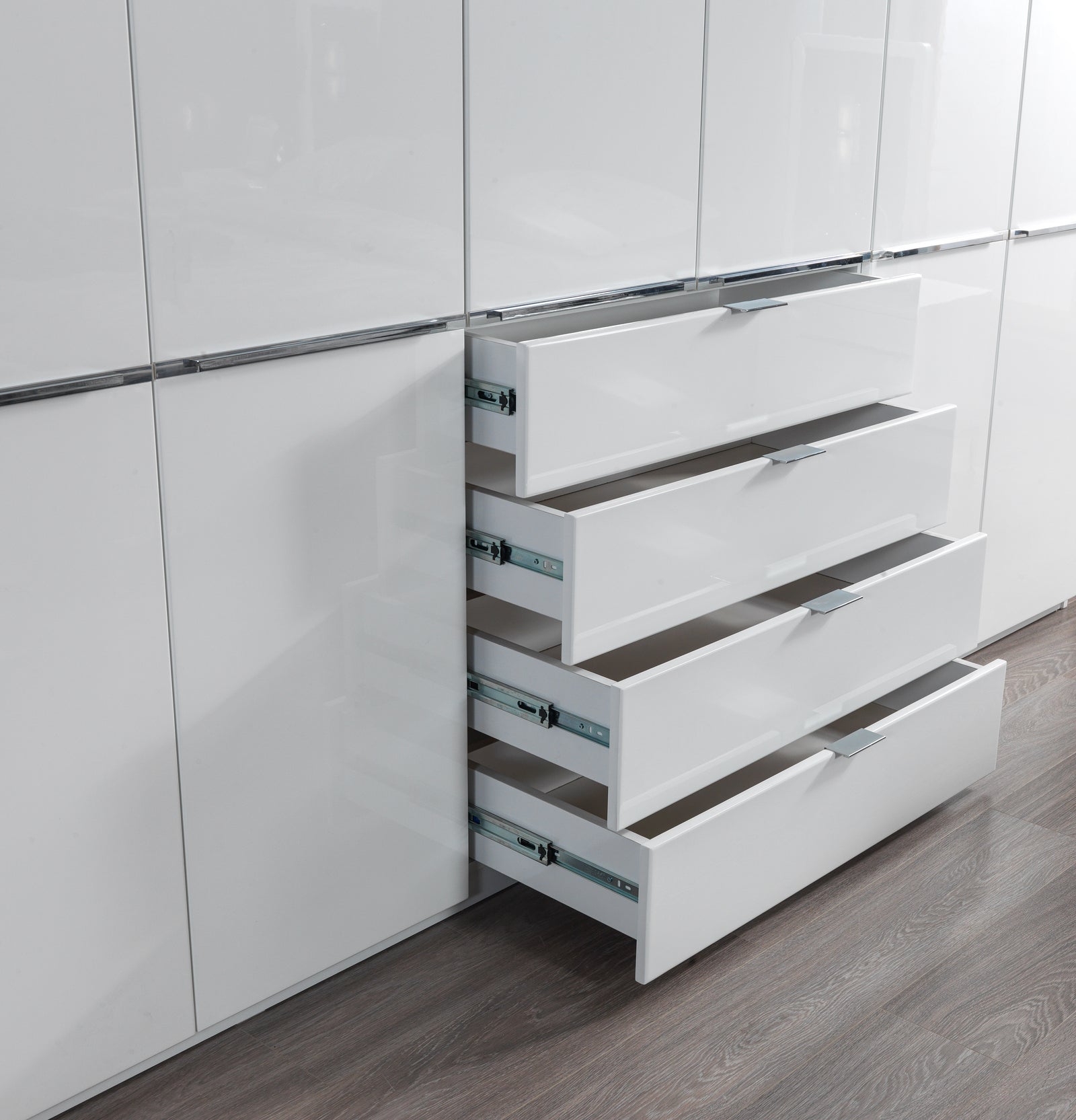 MELİS Kleiderschrank 270cm Weiß/Weiß