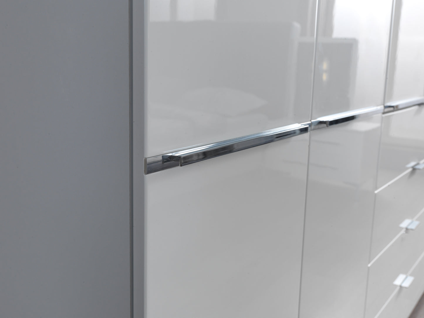 MELİS Kleiderschrank 270cm Weiß/Weiß