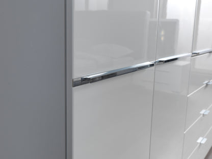 MELİS Kleiderschrank 270cm Weiß/Weiß