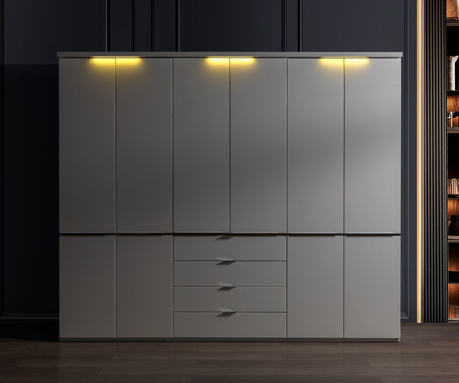 MELİS Kleiderschrank 270cm Weiß/Weiß