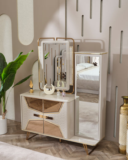 Milano Schminkkommode + Spiegel