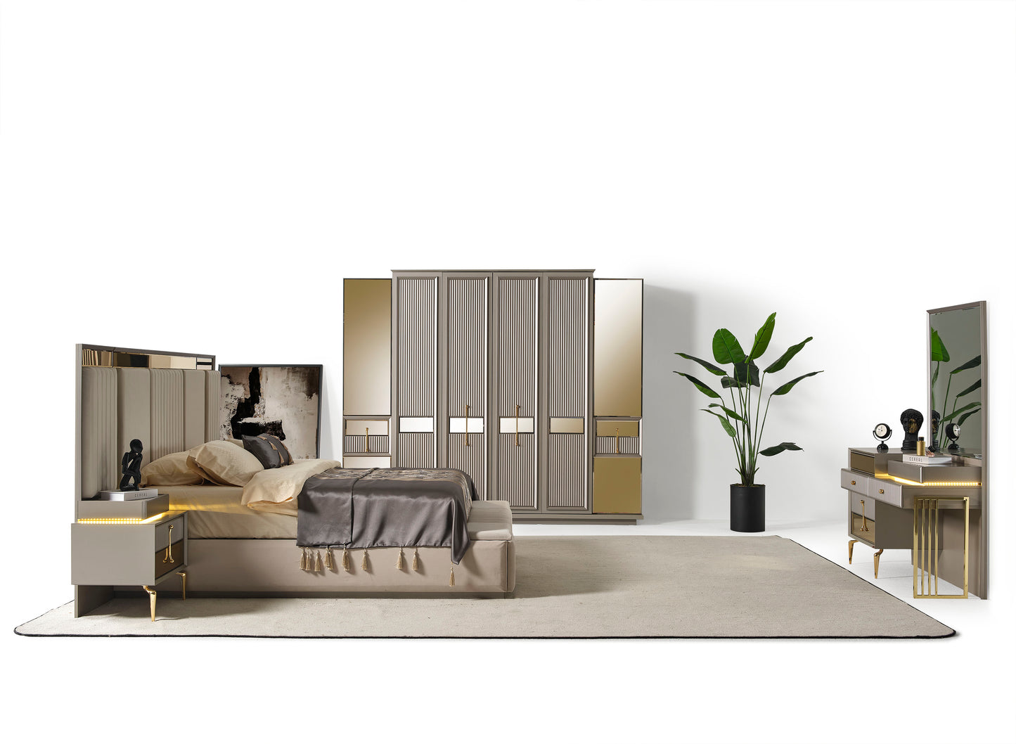 Lexus Schlafzimmer Set Grau