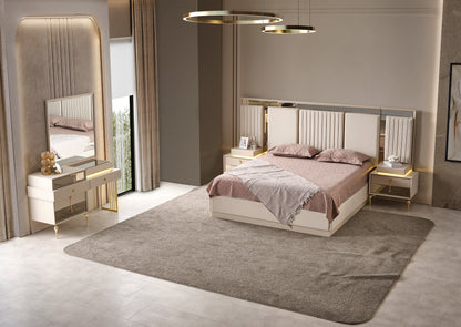 Lexus Creme Bett mit Bettkasten