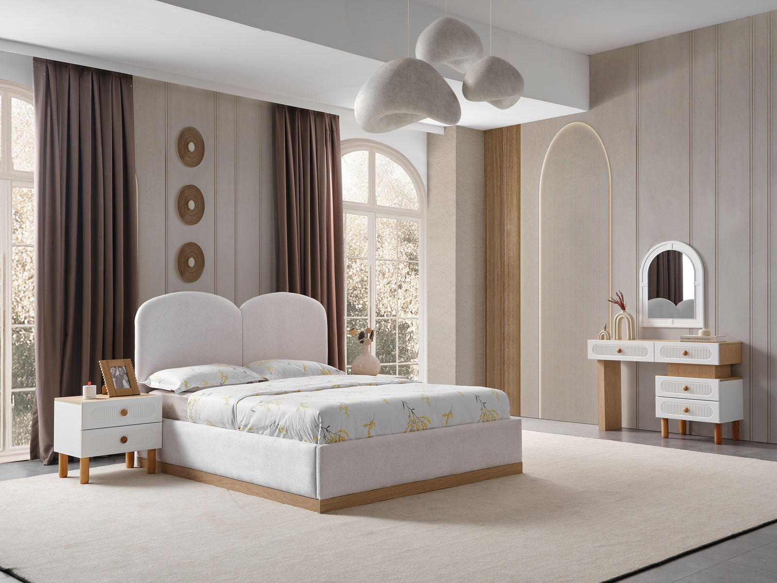 Nergis Bett mit Bettkasten 180x200 cm