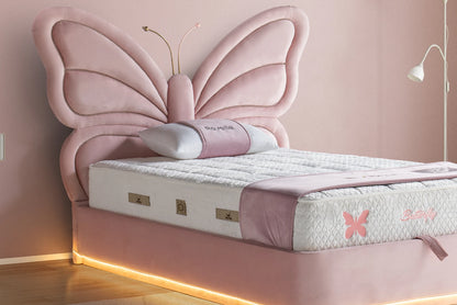 Kinderbett Butterfly – Zauberhaftes Schmetterlings-Design & Orthopädische Matratze