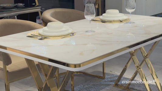 Torino Esstisch Gold