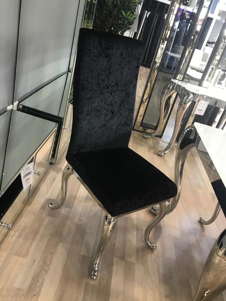 Chromegestell Stuhl, Esstischstuhl