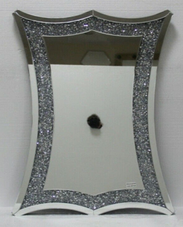 Hängespiegel 59,8 x 89,5cm Kristallsteinoptik